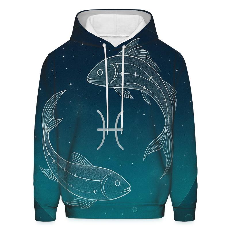 Pisces Dream Sea Constellation Weave designer hoodies