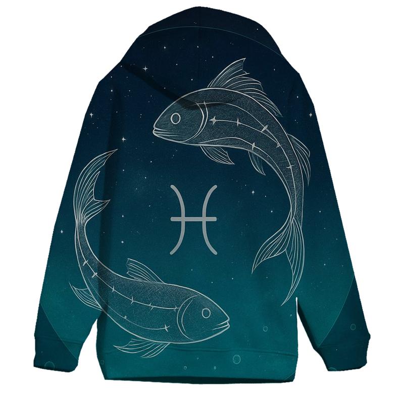 Pisces Dream Sea Constellation Weave designer hoodies