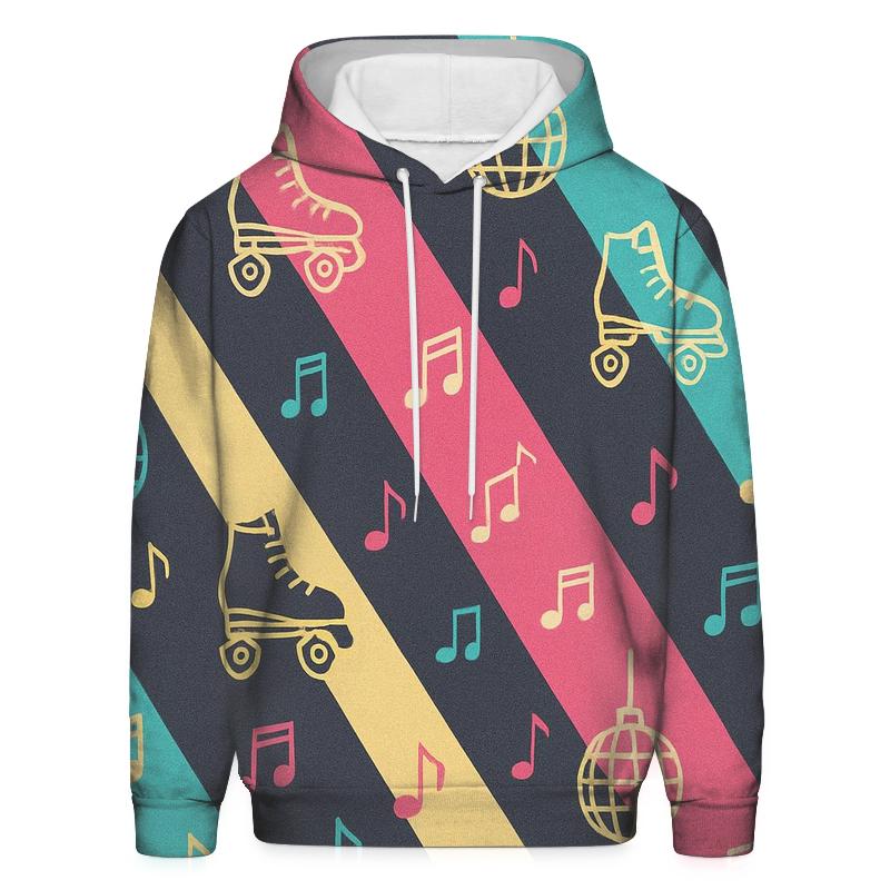 Roller Rink Light Beam Stripes zip-up hoodies