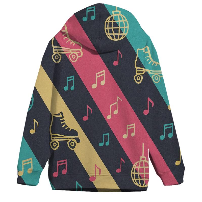 Roller Rink Light Beam Stripes zip-up hoodies