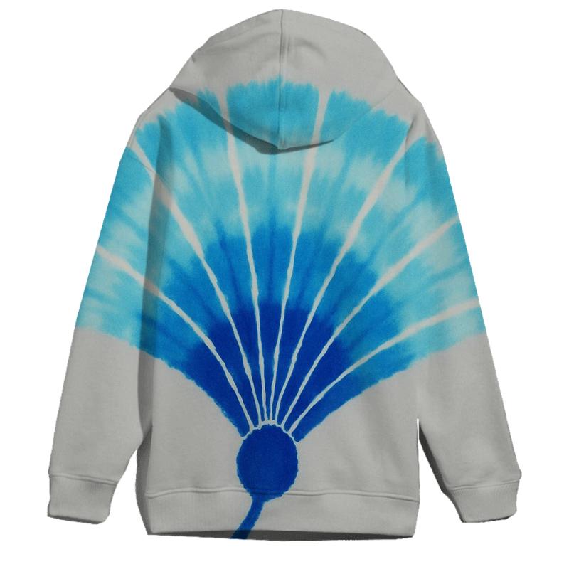 Shibori Fold Comet Tail Fan hoodie styles