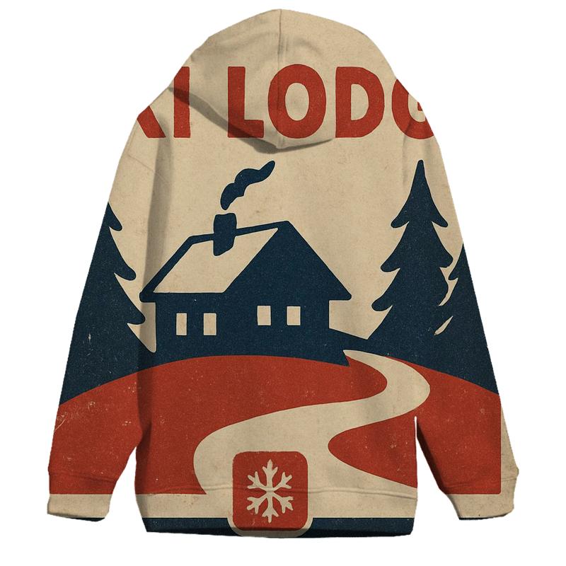 Retro Ski Lodge Matchbook Cover heavyweight hoodies