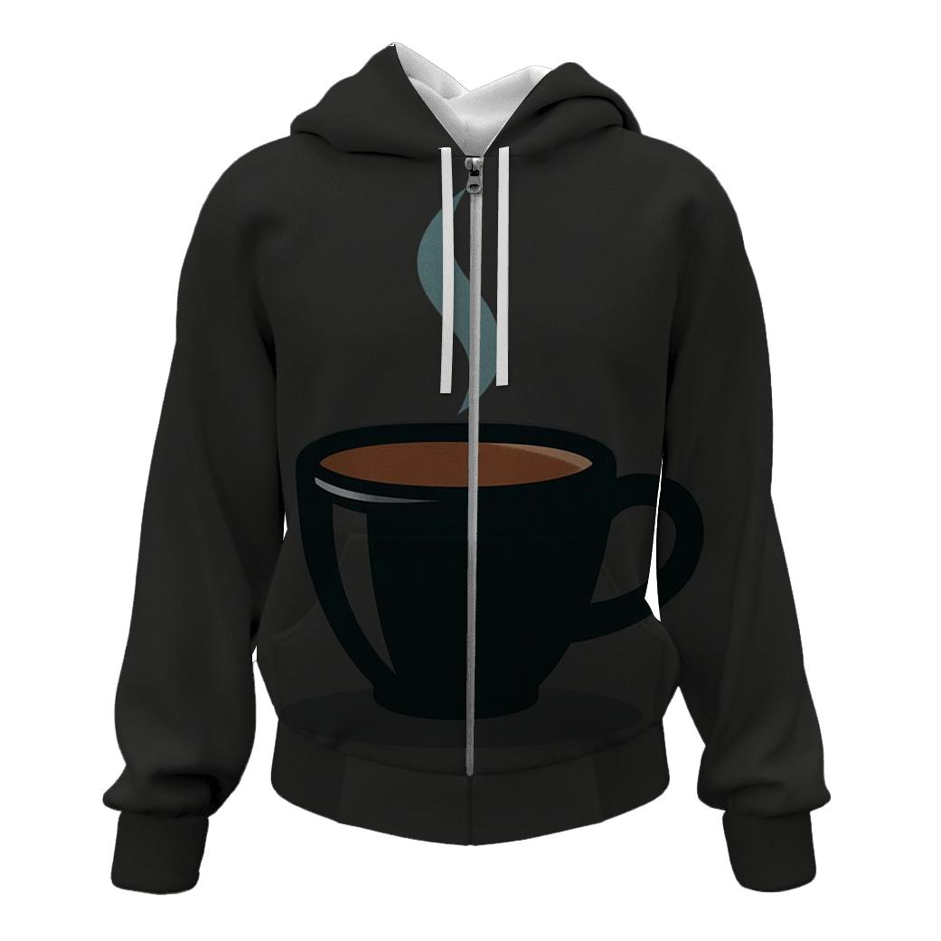 Aurora Espresso Crest zip-up hoodies