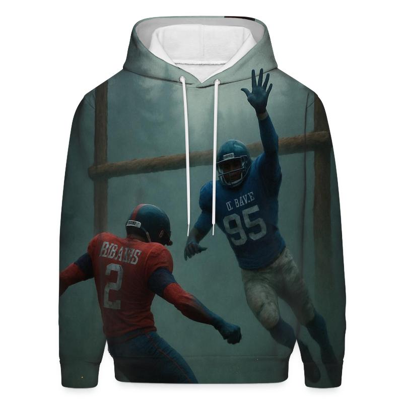 Forest Fog Goalpost Stand Braves Versus Cubs heavyweight hoodies
