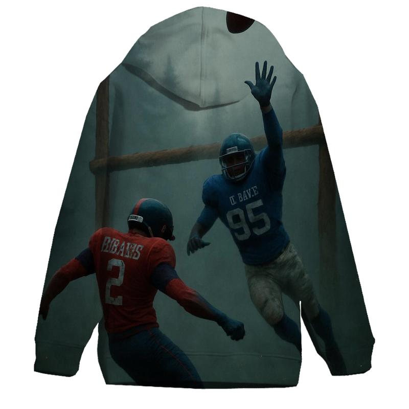 Forest Fog Goalpost Stand Braves Versus Cubs heavyweight hoodies