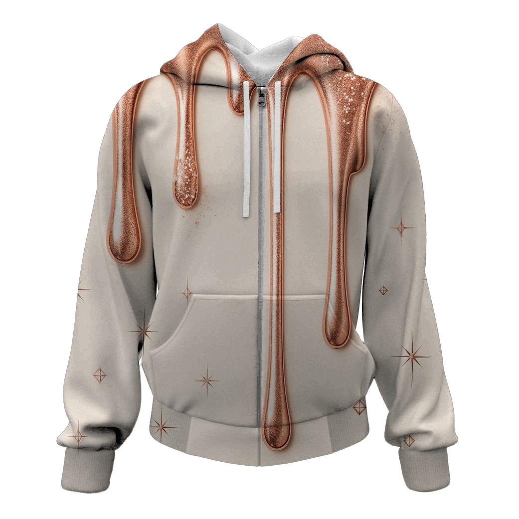 Rose Gold Meteor Drip hoodies fashion