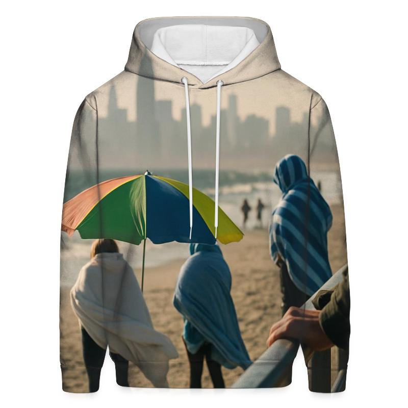 Coney Island Boardwalk Telephoto To Midtown zip-up hoodies