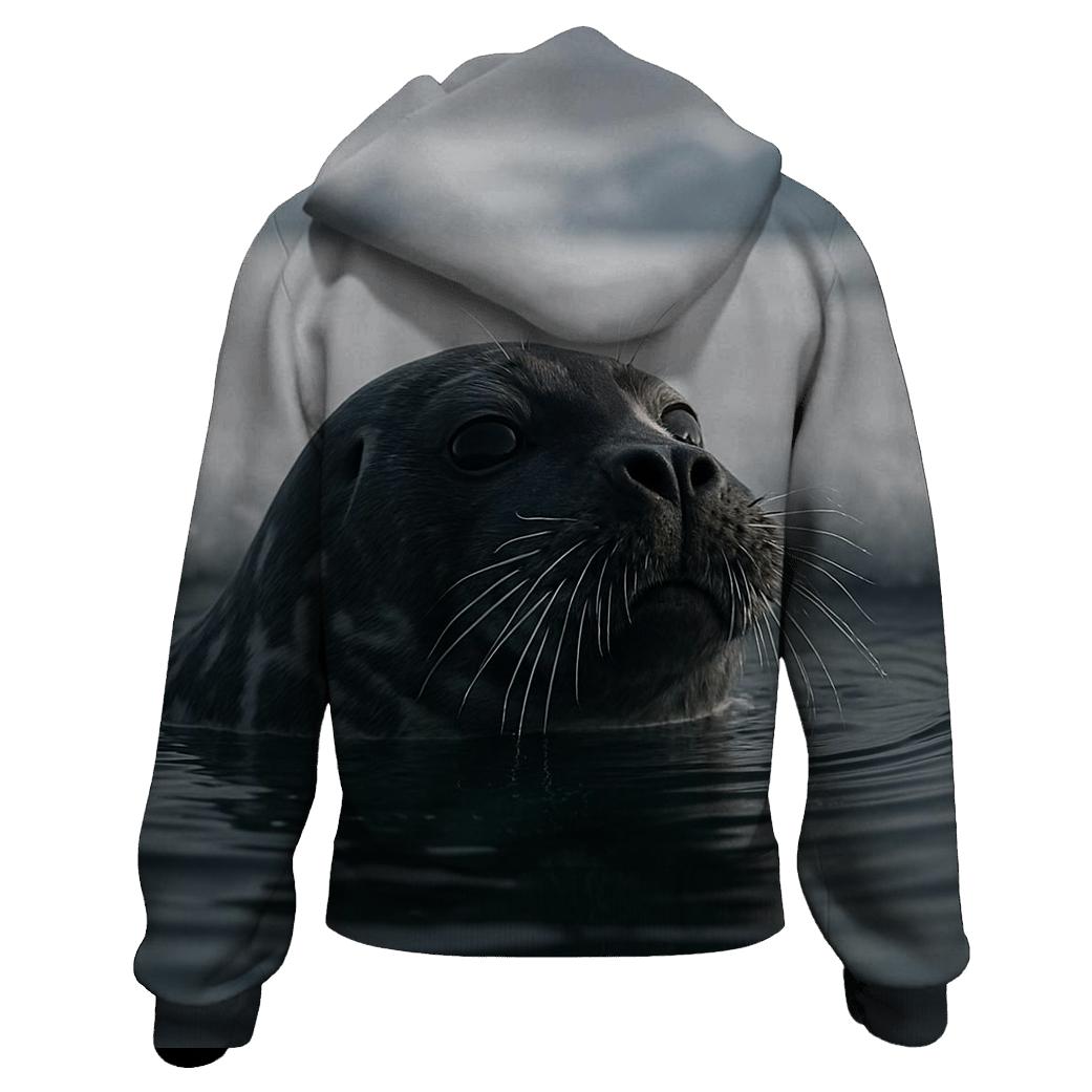 Ice Edge Breach Ringed Seal premium hoodies