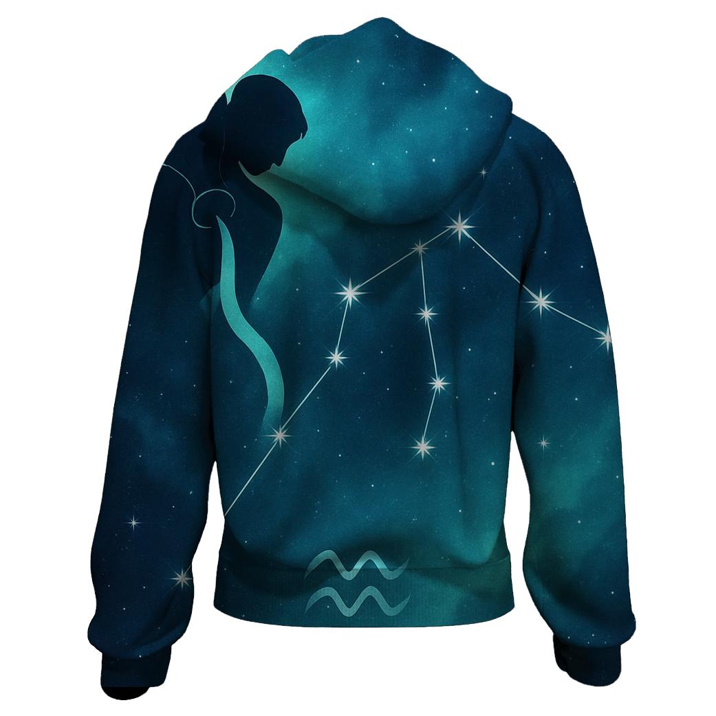 Aquarius Water Bearer Nebula Pour lightweight hoodies
