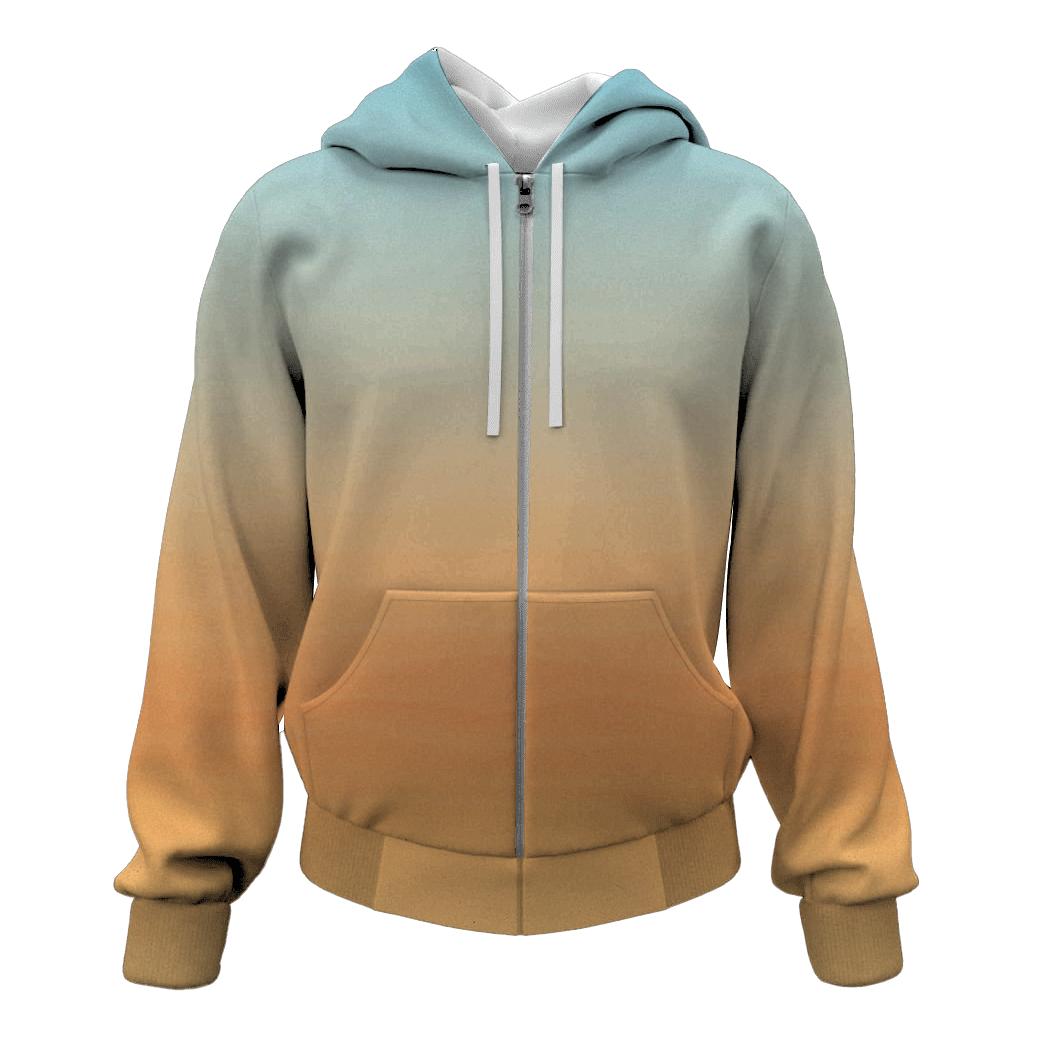 Desert Heat Haze Gradient zip-up hoodies