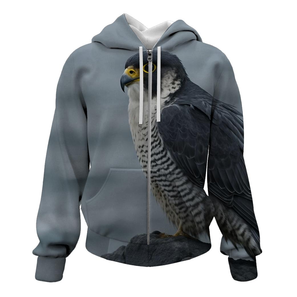 Basalt Perch Sentinel Peregrine Falcon premium hoodies