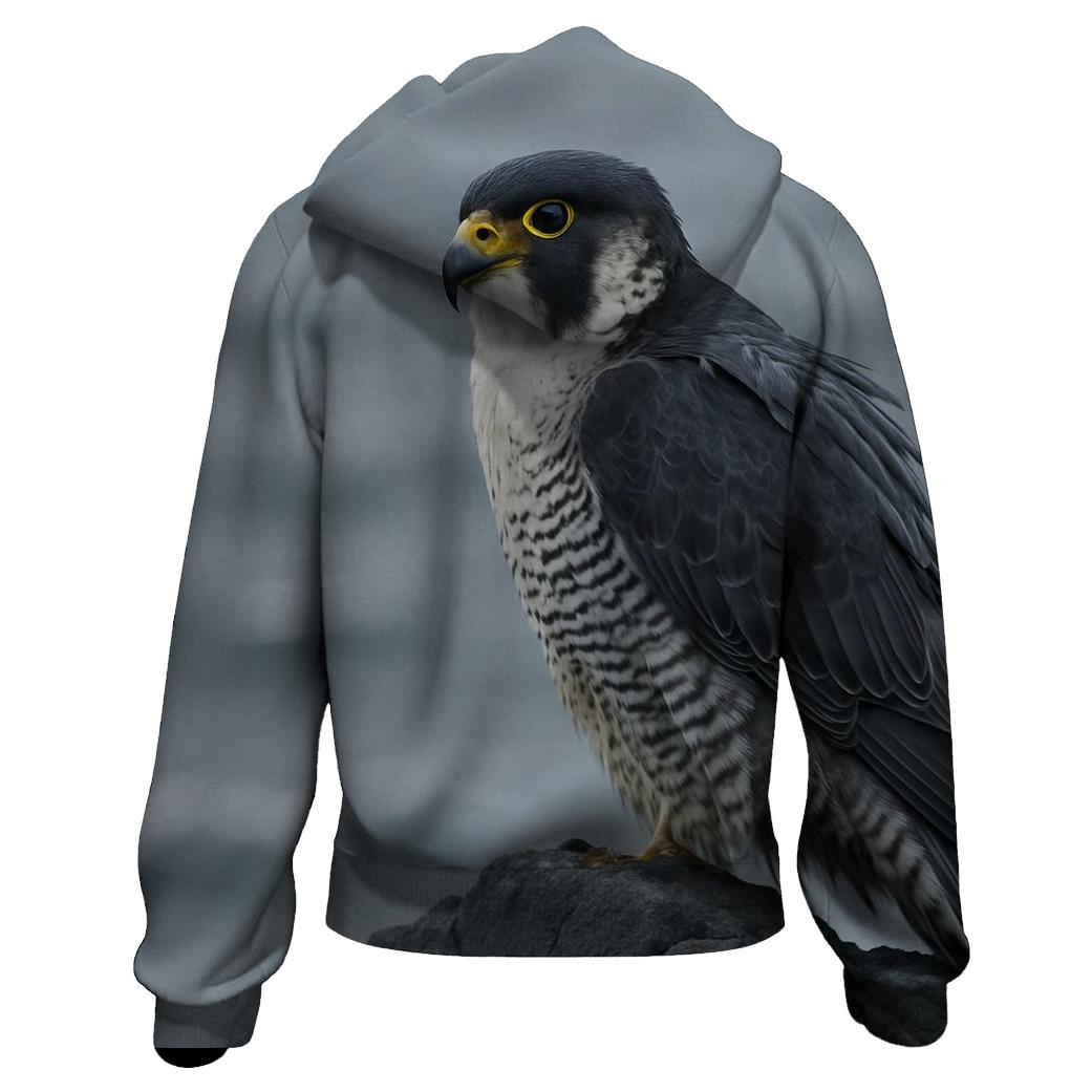 Basalt Perch Sentinel Peregrine Falcon premium hoodies
