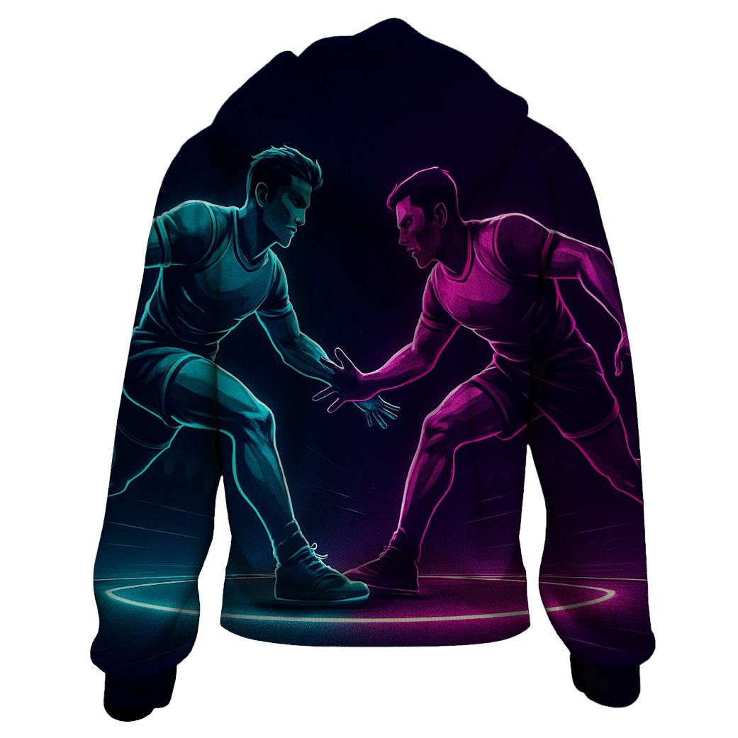 Neon Kabaddi Gravity Clash embroidered hoodies