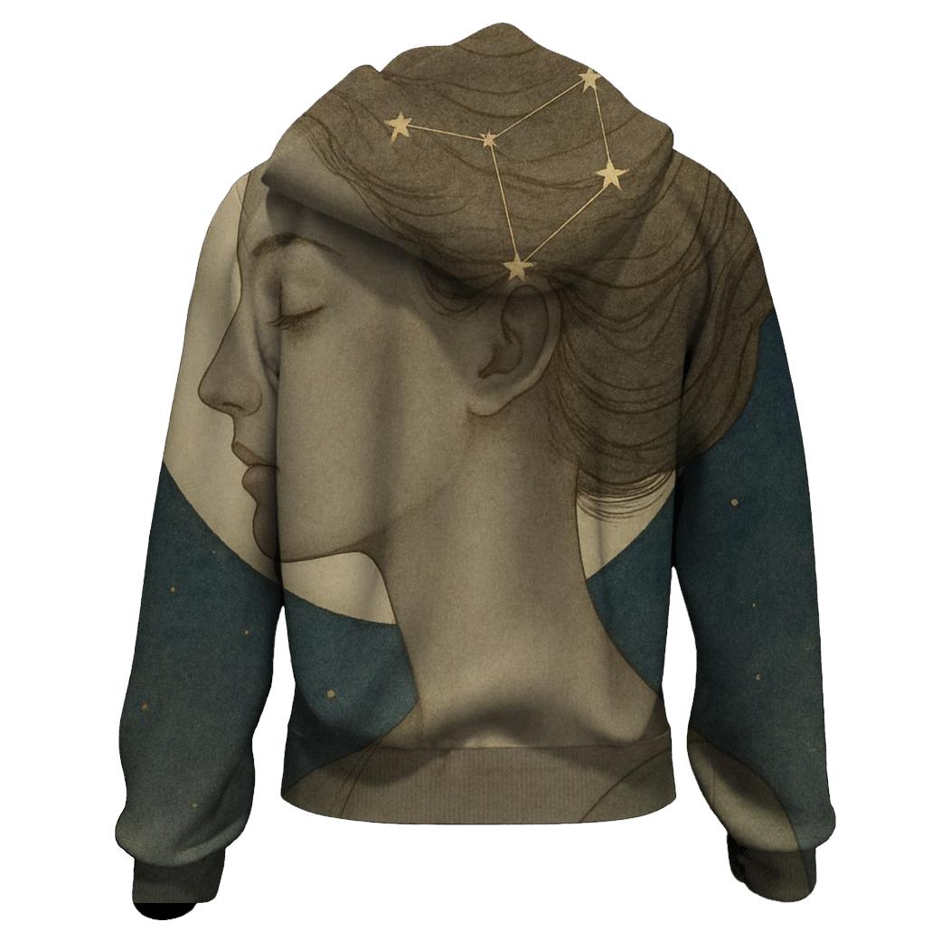 Virgo Harvest Moon Constellation Portrait hoodies fashion