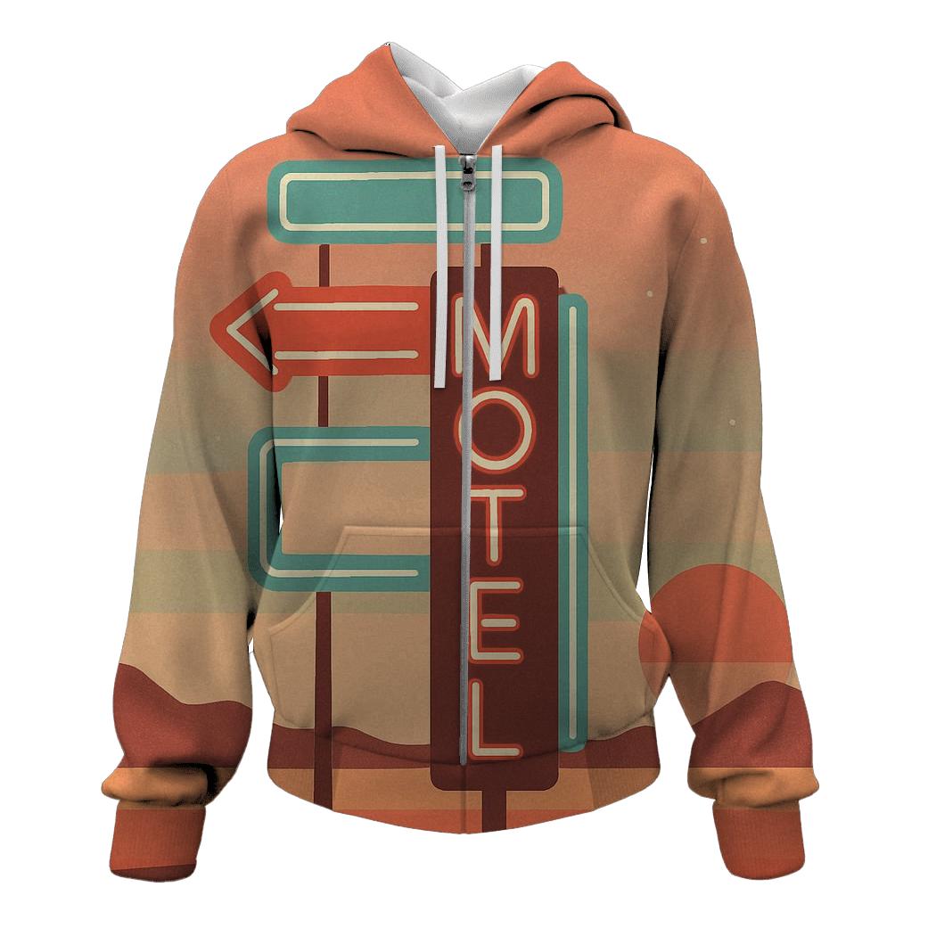 Desert Motel Neon Shapes pullover hoodies