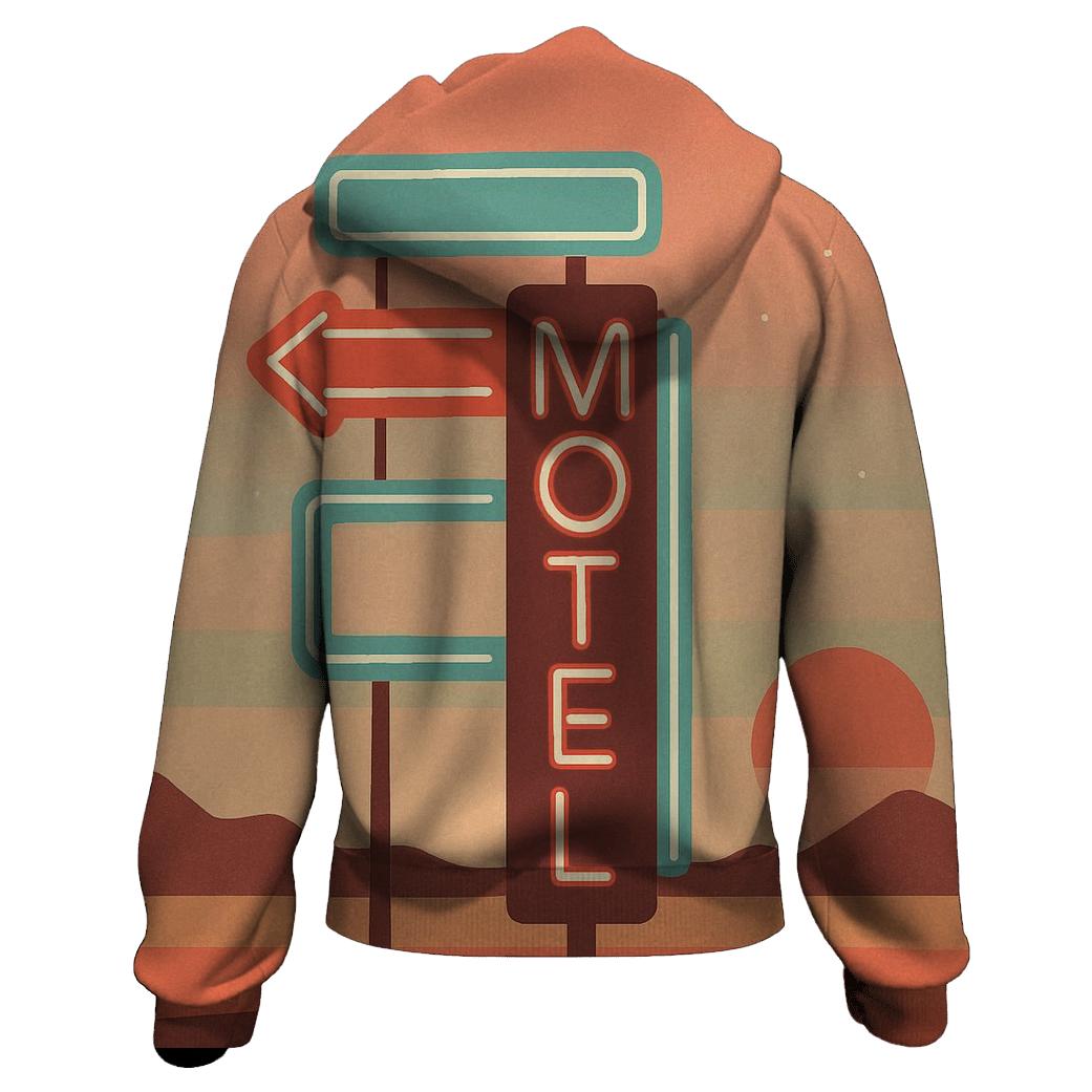 Desert Motel Neon Shapes pullover hoodies