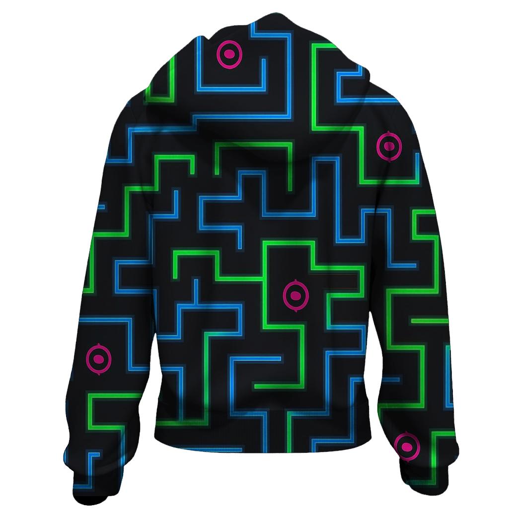 Laser Tag Arena Maze Lines printed hoodies