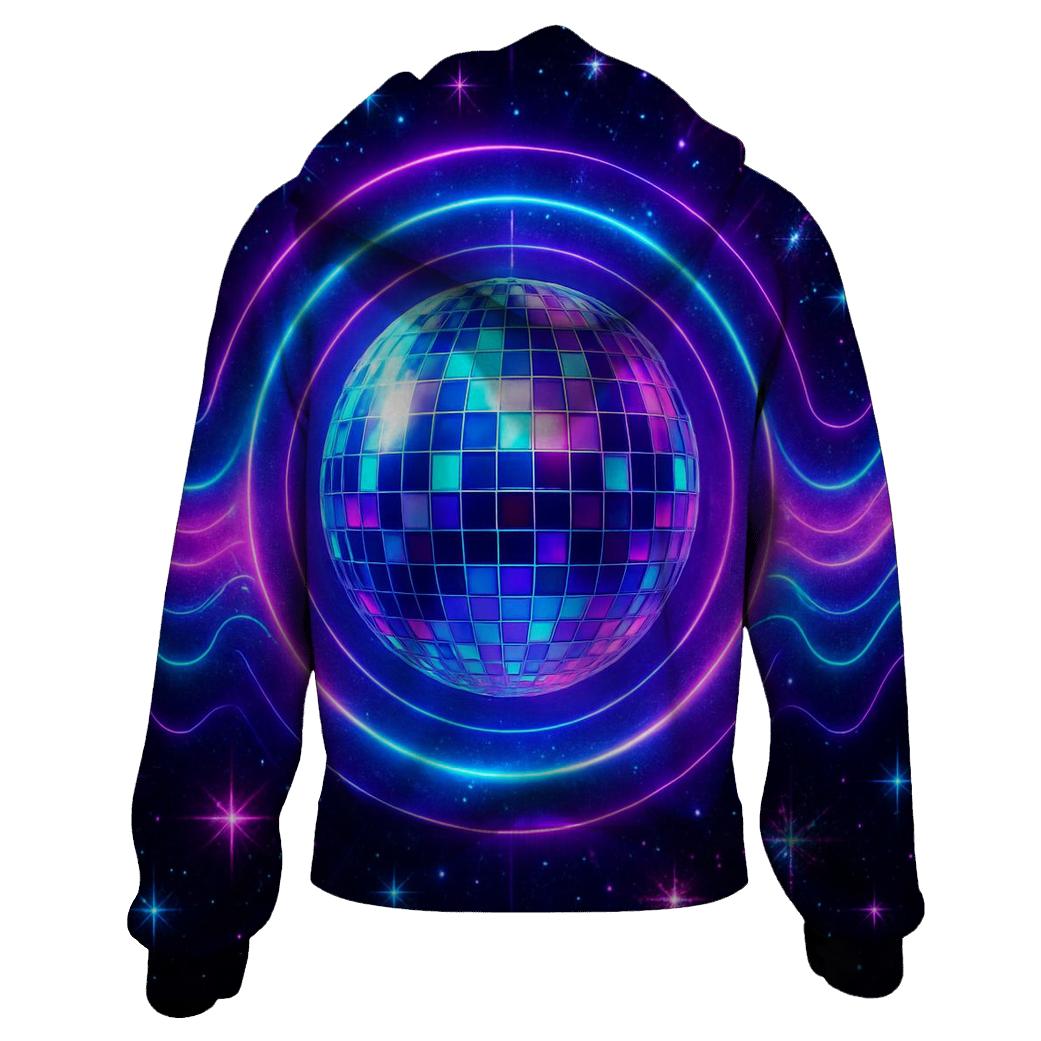 Electric Aurora Disco Halo embroidered hoodies