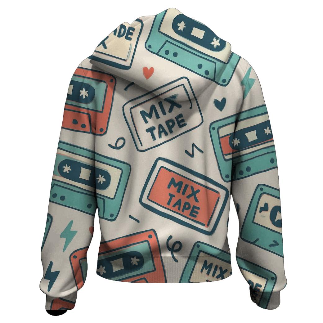 Cassette Mix Tape Label Stickers embroidered hoodies