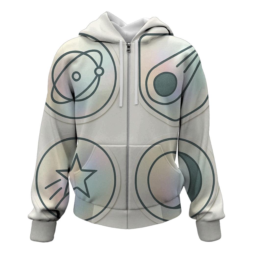 Holographic Orbit Badge Set graphic hoodies