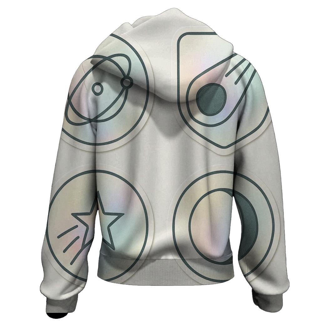 Holographic Orbit Badge Set graphic hoodies