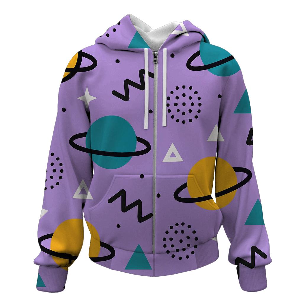 Memphis Planet Confetti hoodies fashion