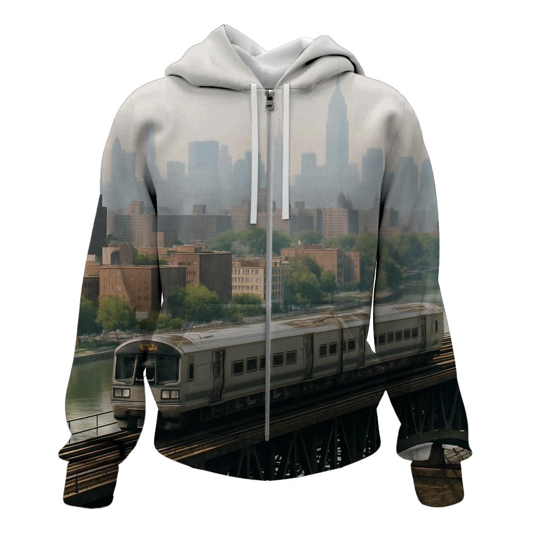 Summer Haze From Harlem River Rail Viaduct graphic hoodies