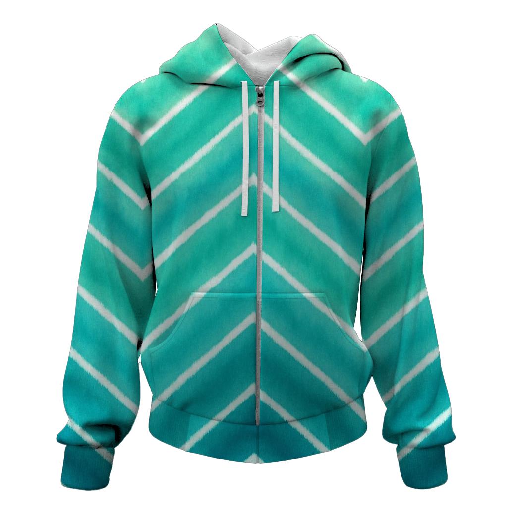 Chevron Aurora Accordion Fold pullover hoodies