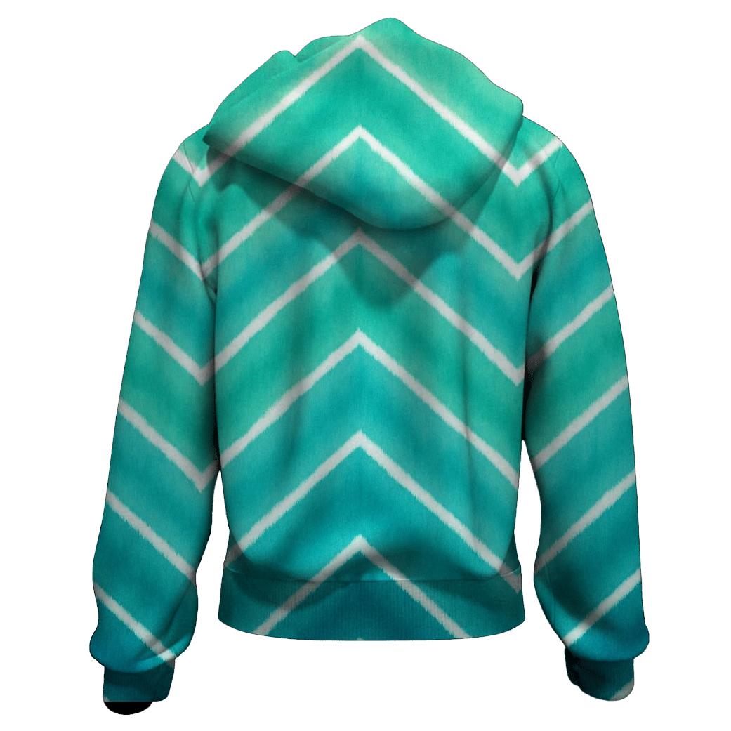 Chevron Aurora Accordion Fold pullover hoodies