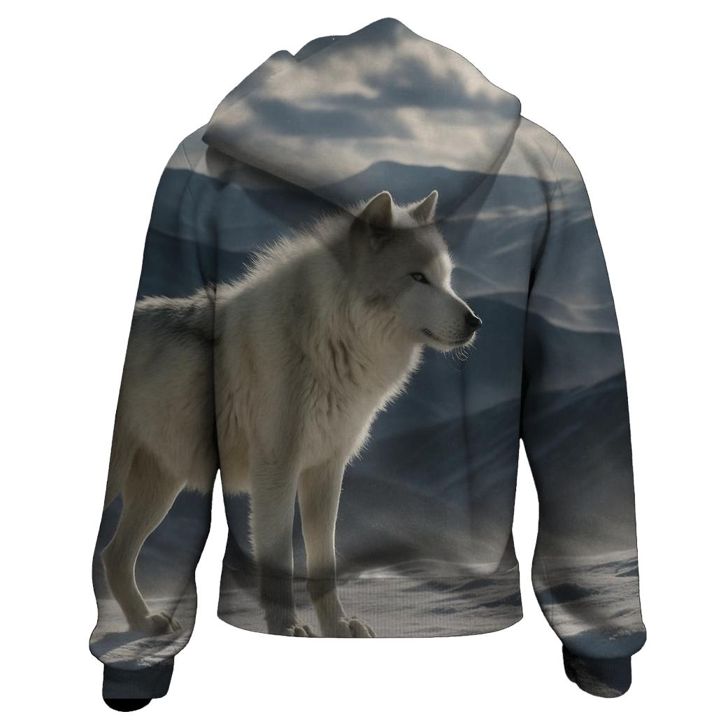 Winter Hunt Pause On A Wind Scoured Ridge heavyweight hoodies