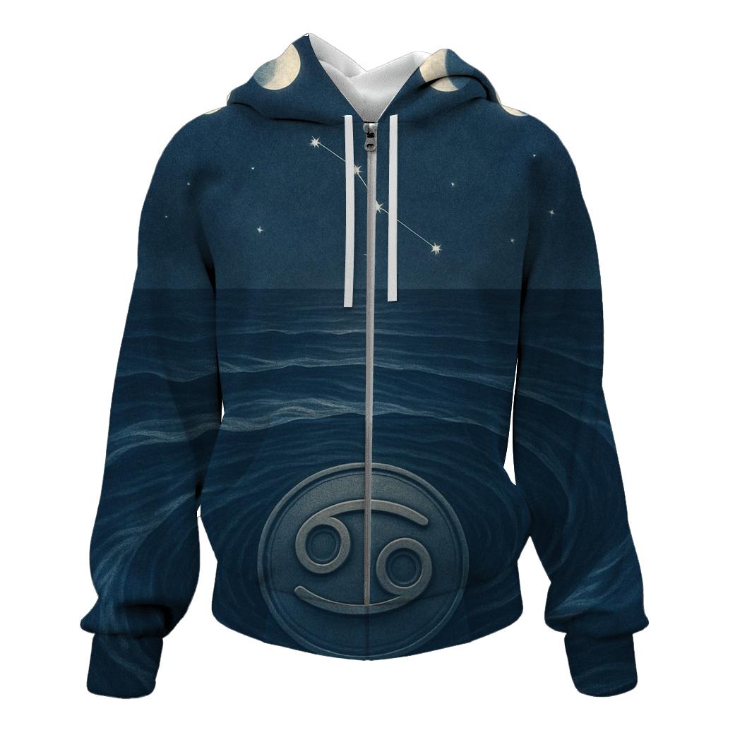 Cancer Lunar Tide Sigil lightweight hoodies