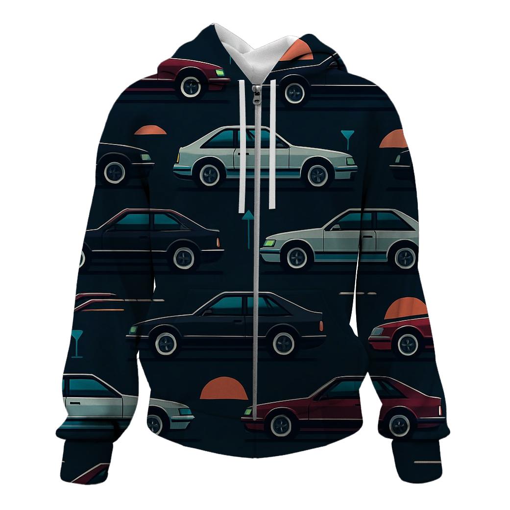 Chrome Sport Coupe Night Drive Icons embroidered hoodies