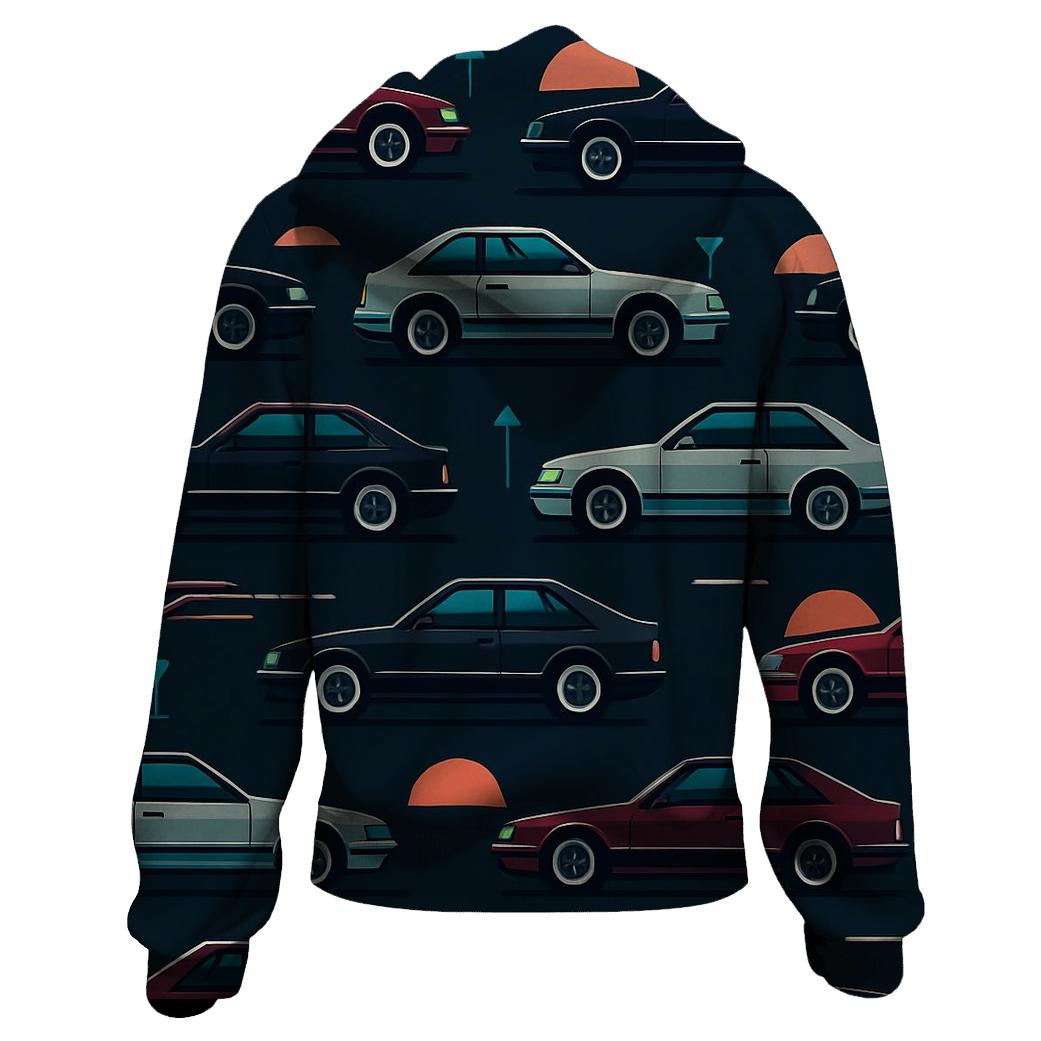 Chrome Sport Coupe Night Drive Icons embroidered hoodies