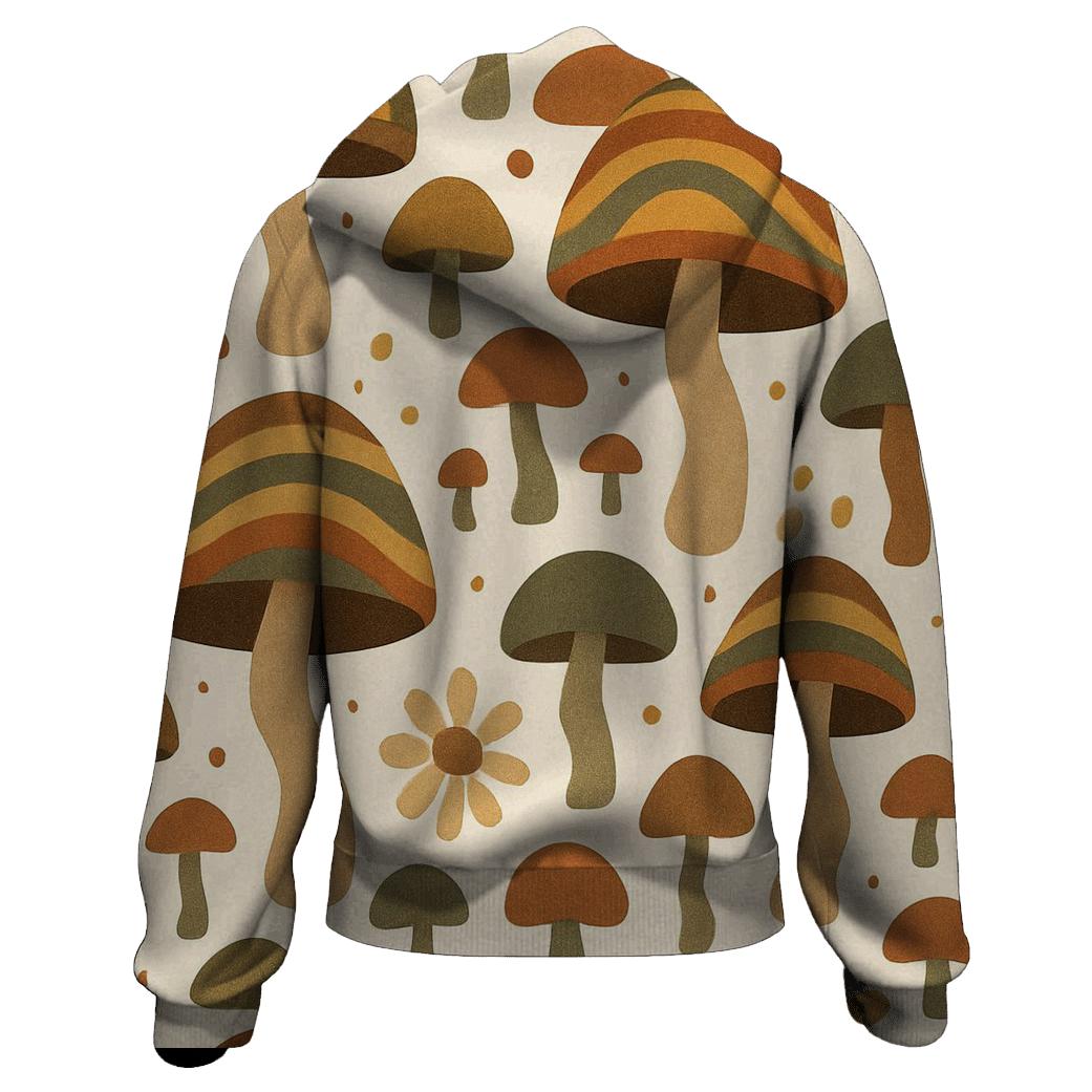 Psychedelic Mushroom Meadow heavyweight hoodies