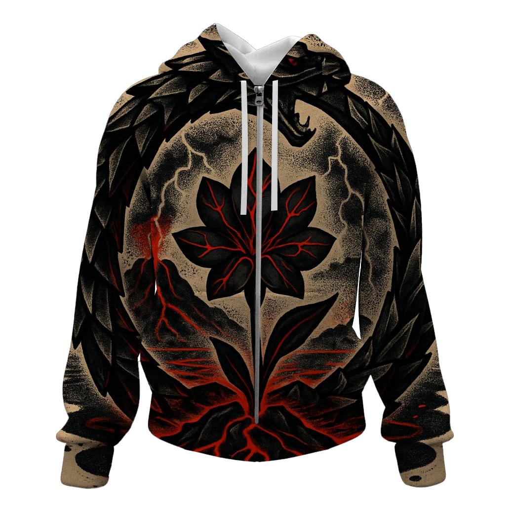 Ouroboros Of The Volcanic Glass Bloom custom hoodies