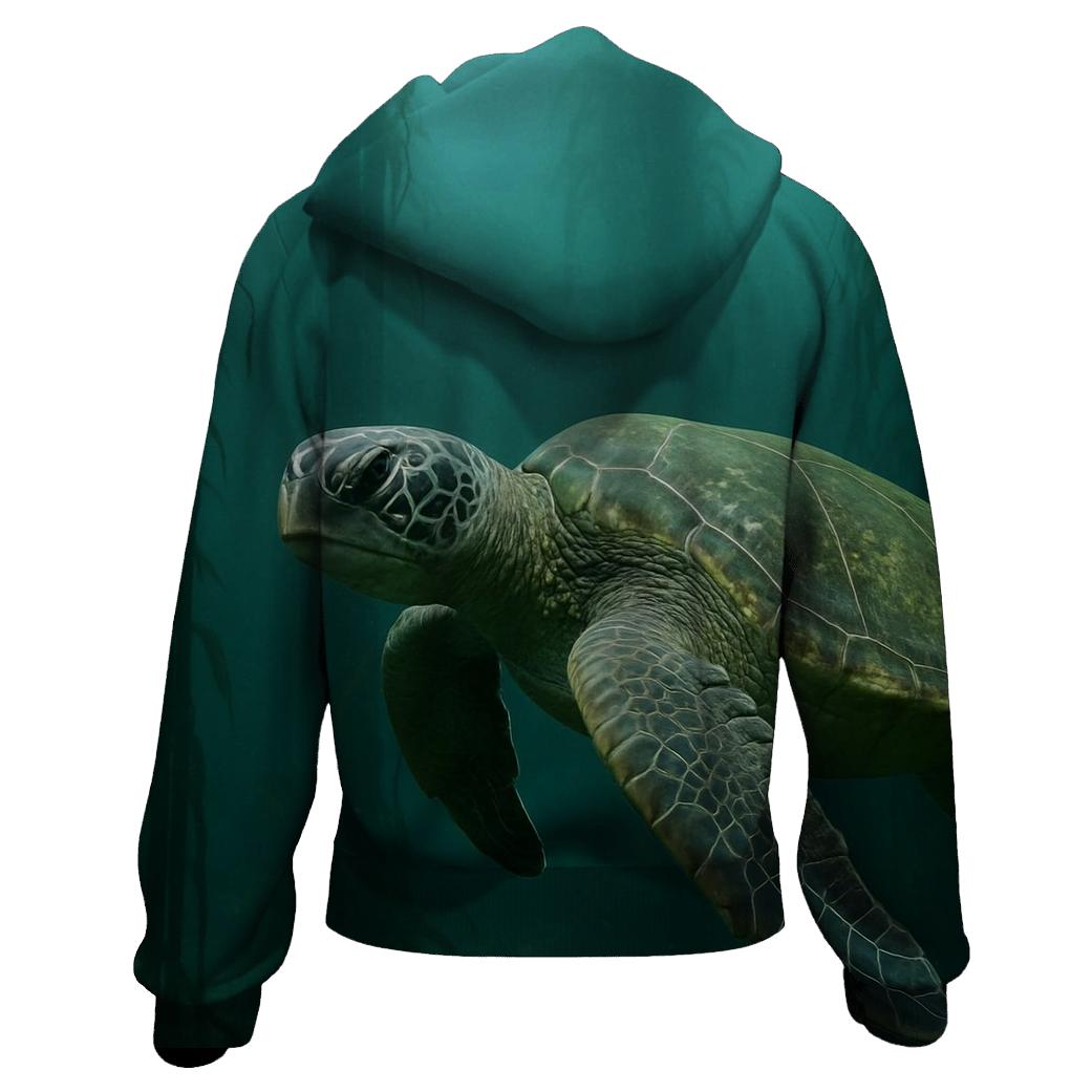 Kelp Forest Spiral Green Sea Turtle hoodie styles