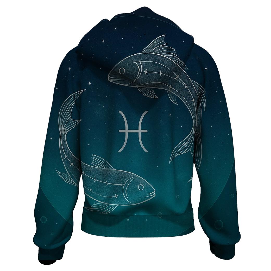 Pisces Dream Sea Constellation Weave designer hoodies