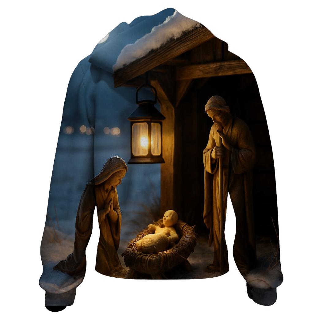 Silent Nativity By Moonlit Snow hoodie designs