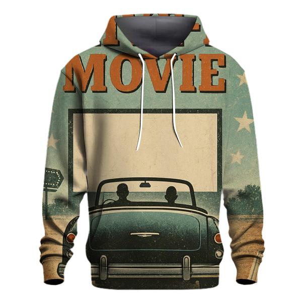 Weathered Drive In Movie Night Poster hoodie trends