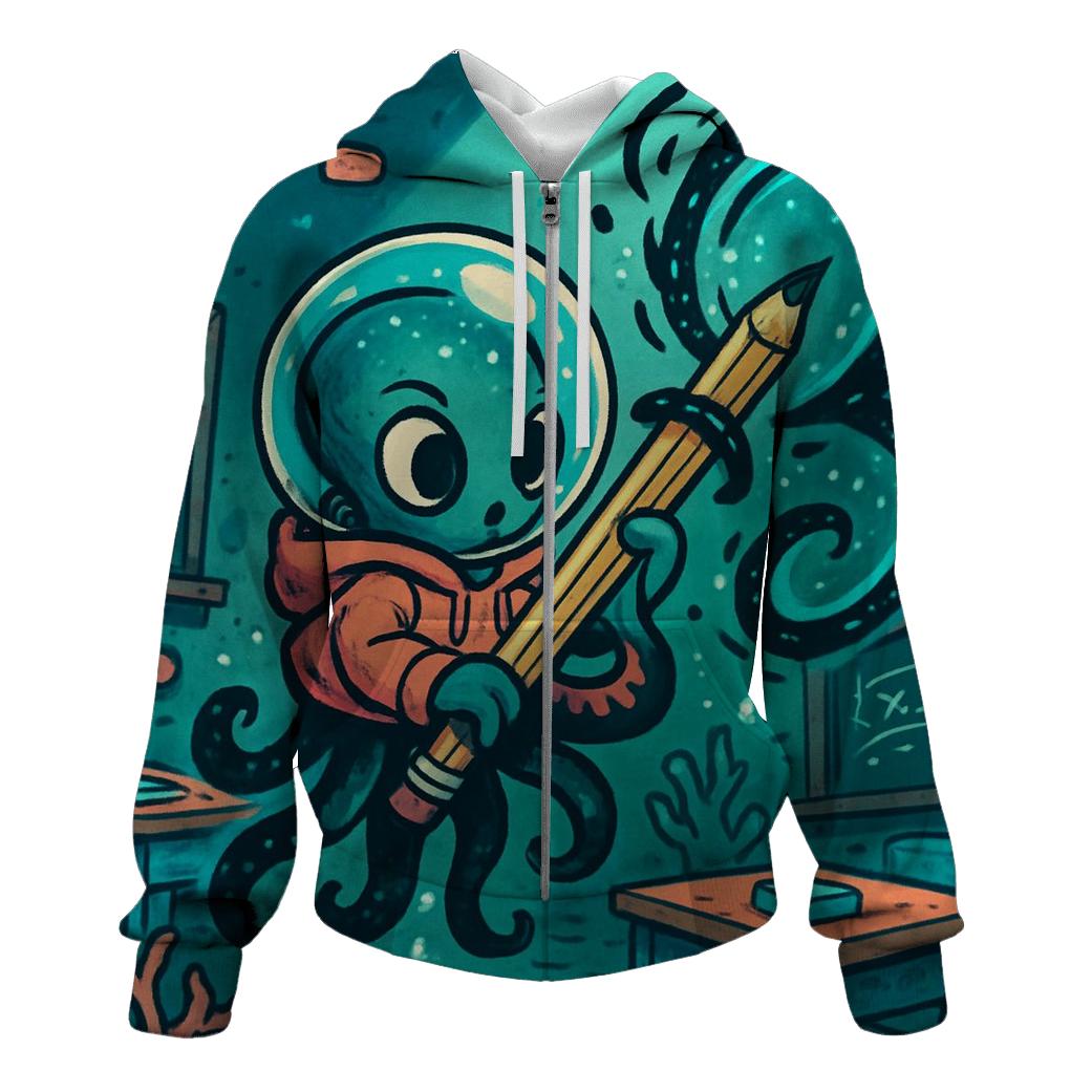 Bubble Helmet Kraken Sketchbook premium hoodies