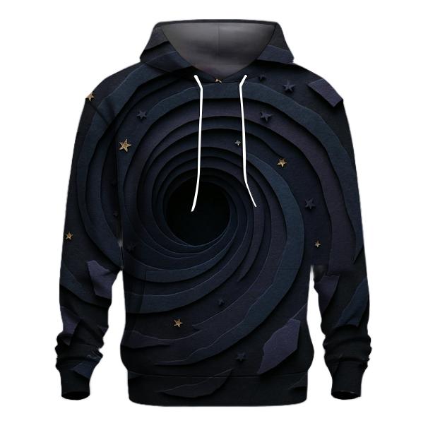 Black Hole Paper Cut Diorama lightweight hoodies