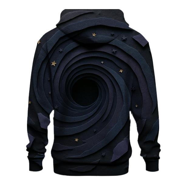 Black Hole Paper Cut Diorama lightweight hoodies