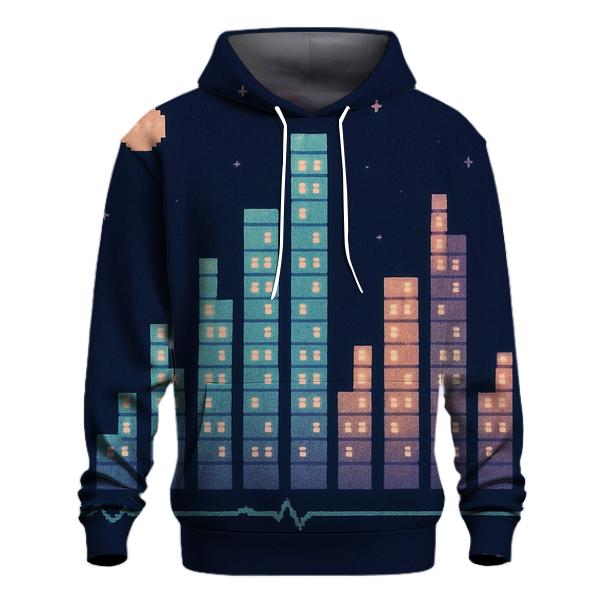 Pixel Skyline Equalizer custom hoodies