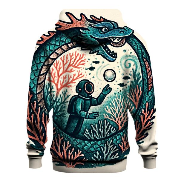 The Coral Reef Ouroboros Guardian printed hoodies