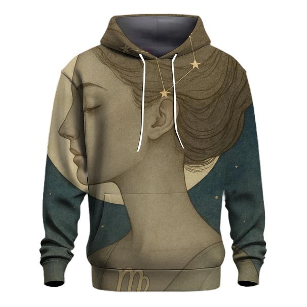 Virgo Harvest Moon Constellation Portrait graphic hoodies
