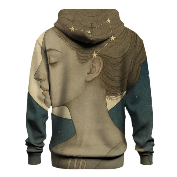 Virgo Harvest Moon Constellation Portrait graphic hoodies