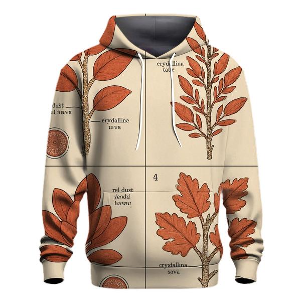 Mars Botanica Specimen Chart printed hoodies
