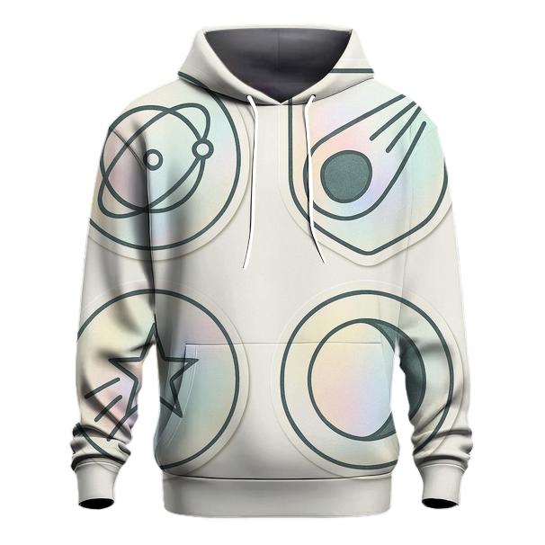 Holographic Orbit Badge Set printed hoodies