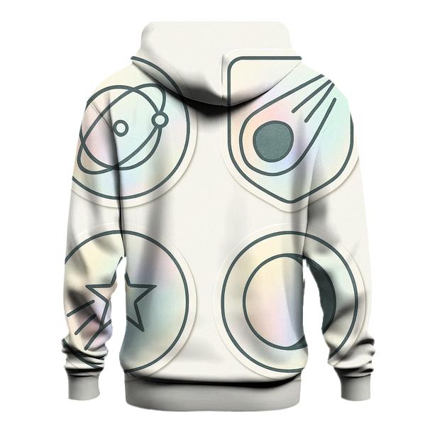 Holographic Orbit Badge Set printed hoodies