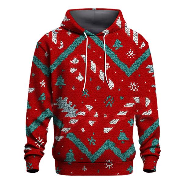 Candy Cane Comet Zigzag Design designer hoodies